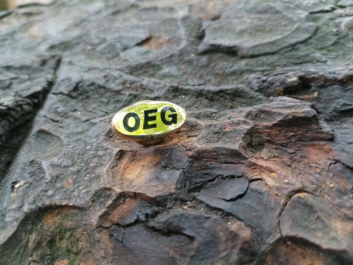 Vintage OEG Pin Badge: Gold Toned Metal, North Sea Shipping