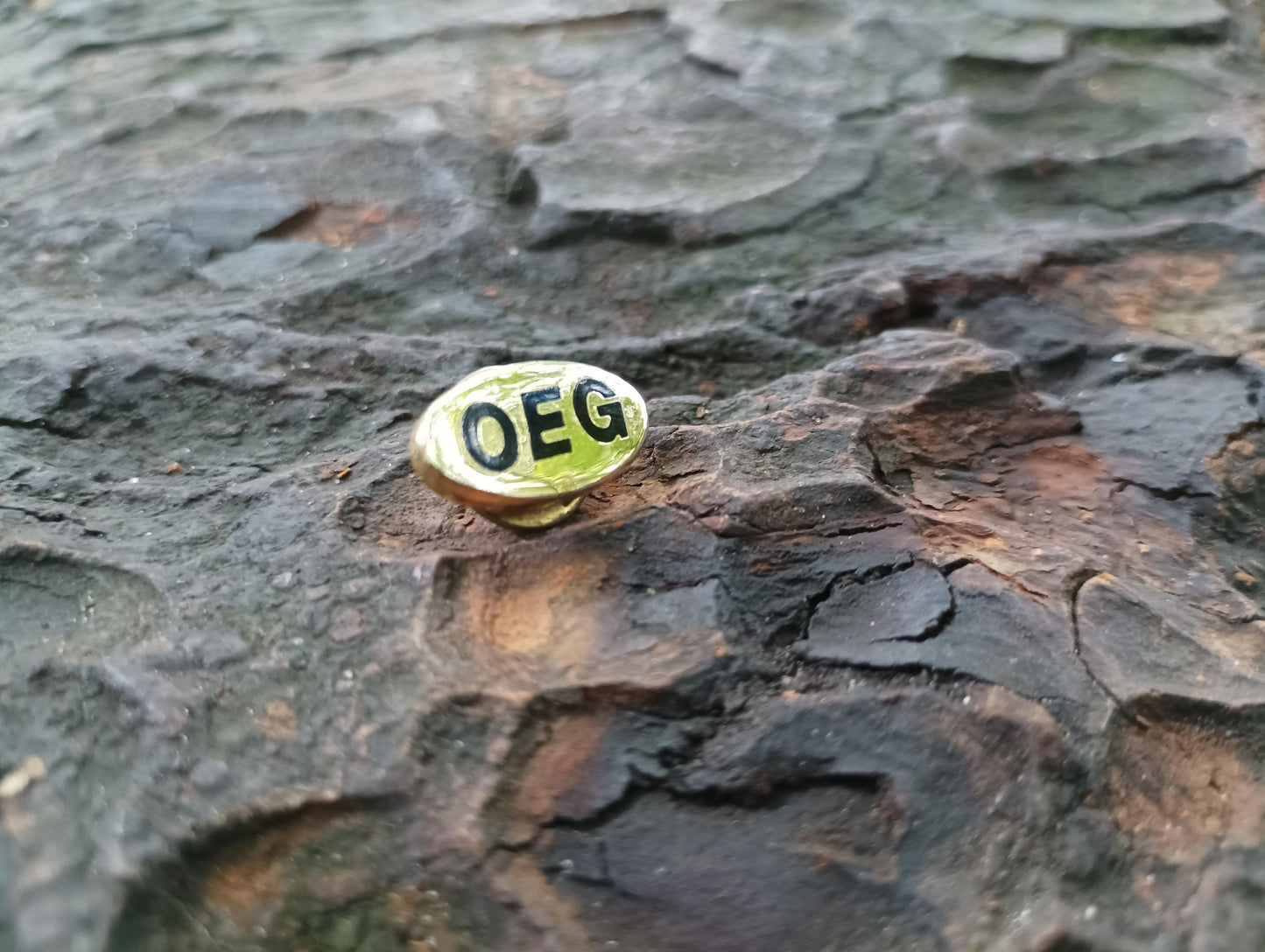 Vintage OEG Pin Badge: Gold Toned Metal, North Sea Shipping