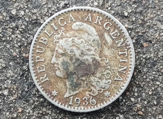 1936 Argentinian 5 Centavos Coin: Copper-Nickel Collectible