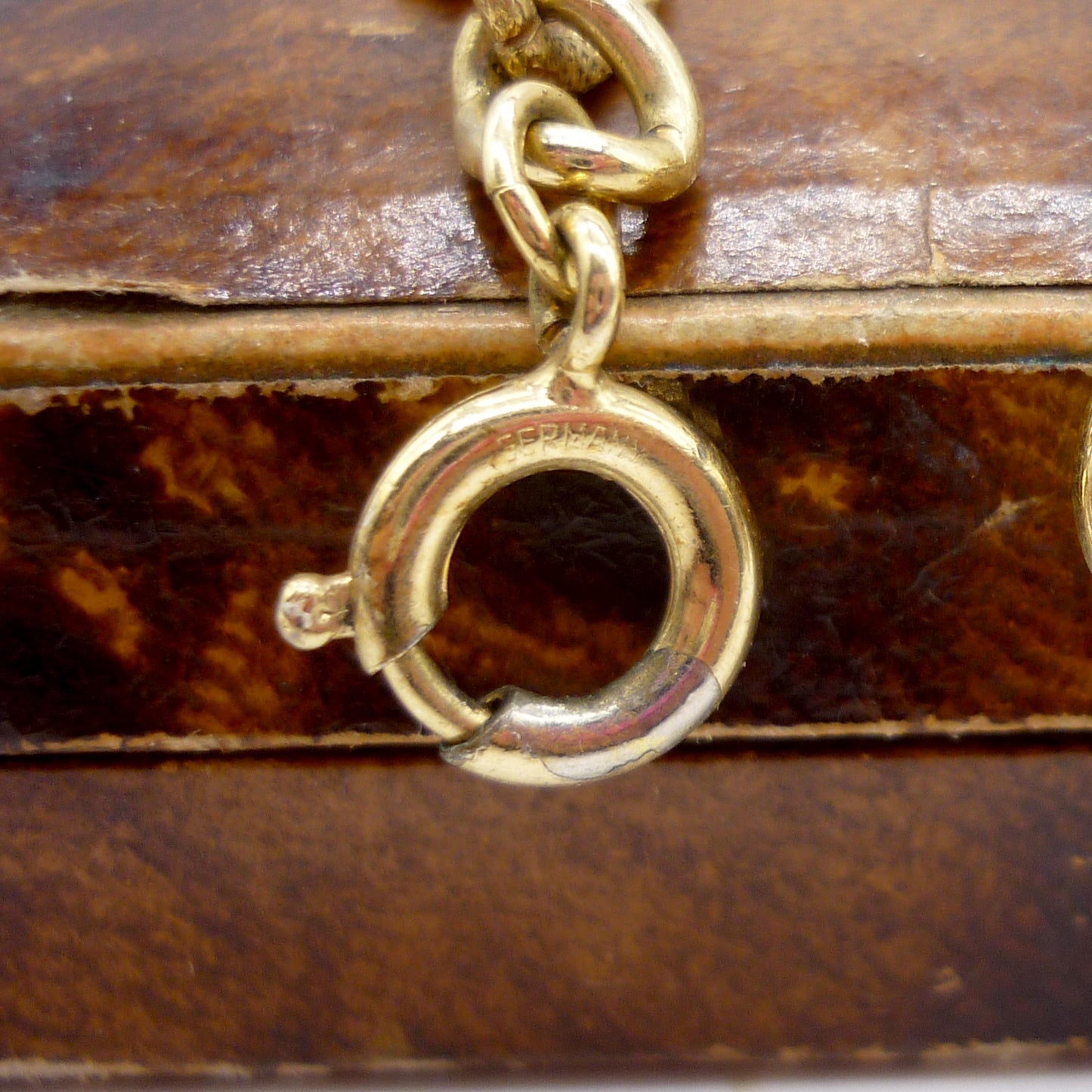 Vintage German Gold Plated Bracelet with Double Spring Ring Clasp