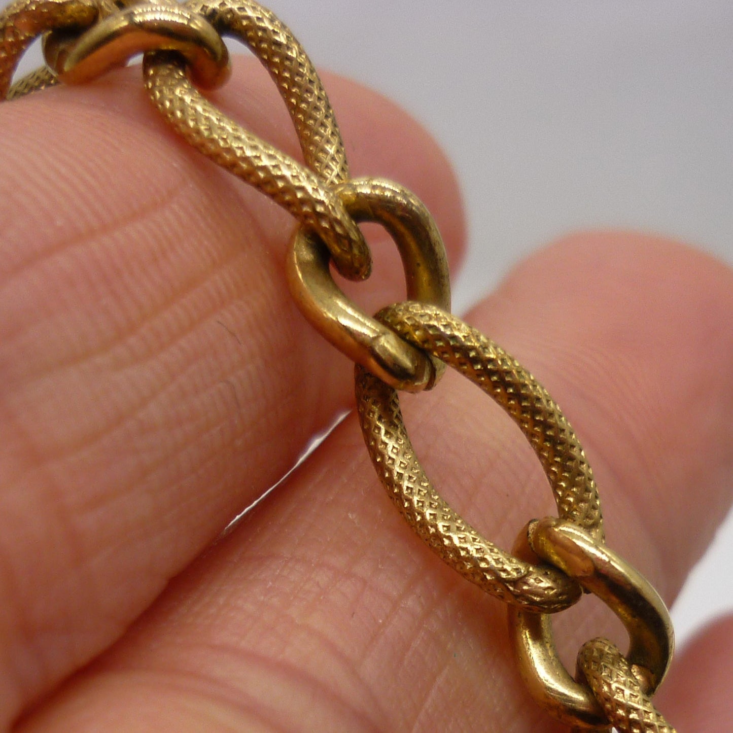 Vintage German Gold Plated Bracelet with Double Spring Ring Clasp