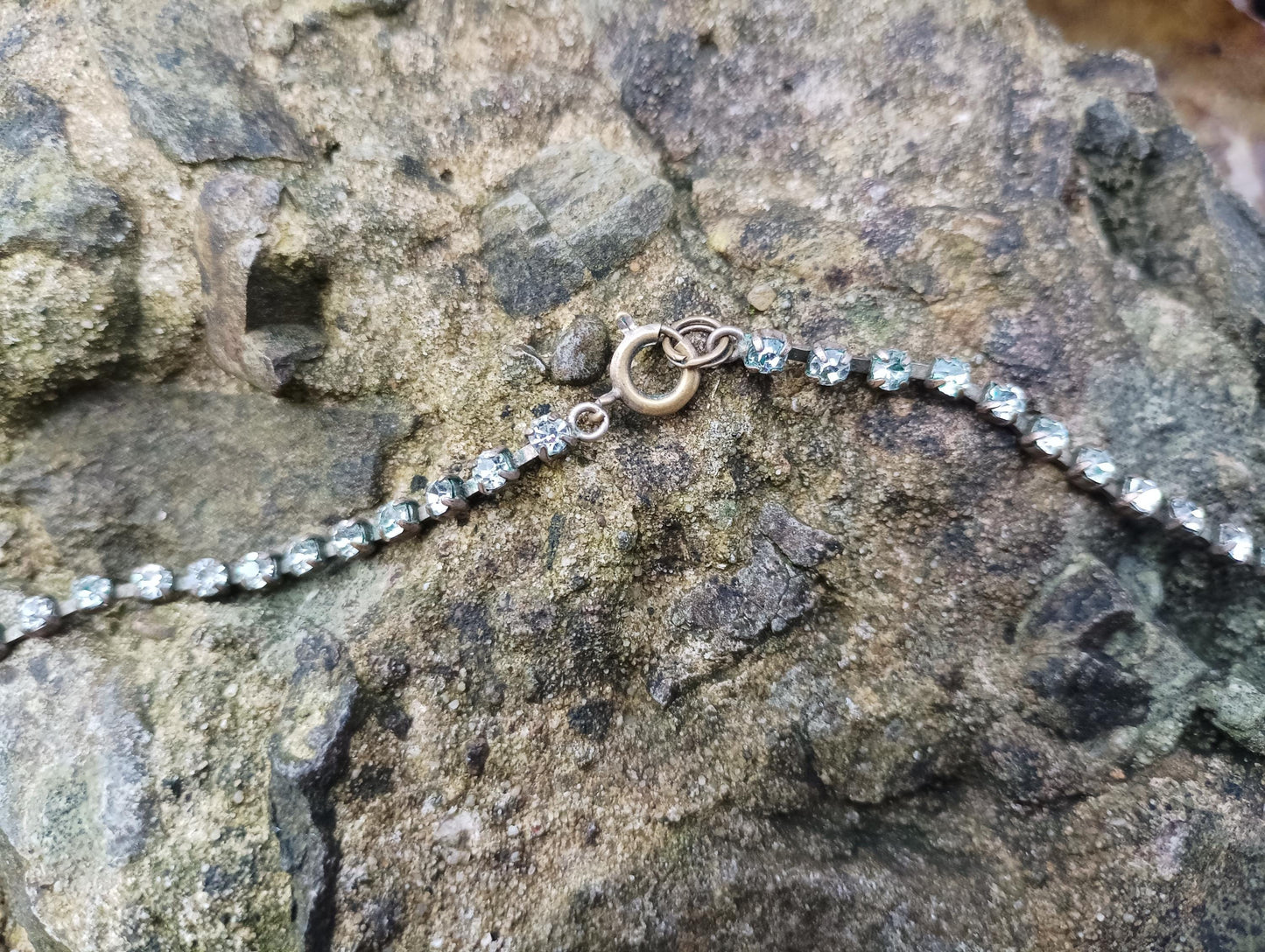 Vintage Diamante Choker: 1950s Rhinestone Swag Necklace