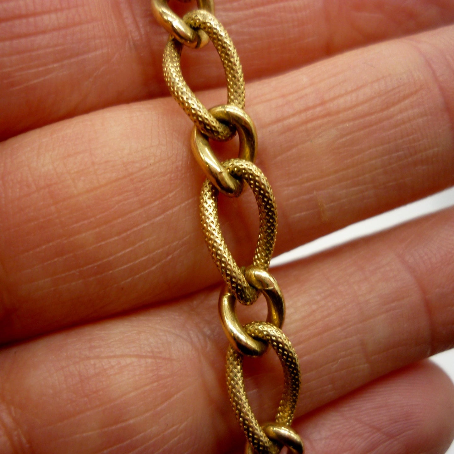 Vintage German Gold Plated Bracelet with Double Spring Ring Clasp