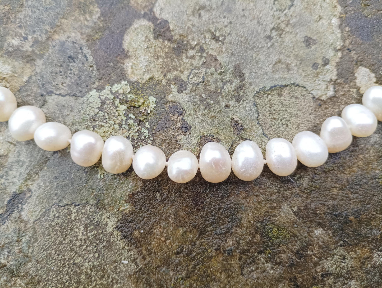 Vintage Genuine Pearl Choker: Ivory Beaded Necklace, Elegant Fashion