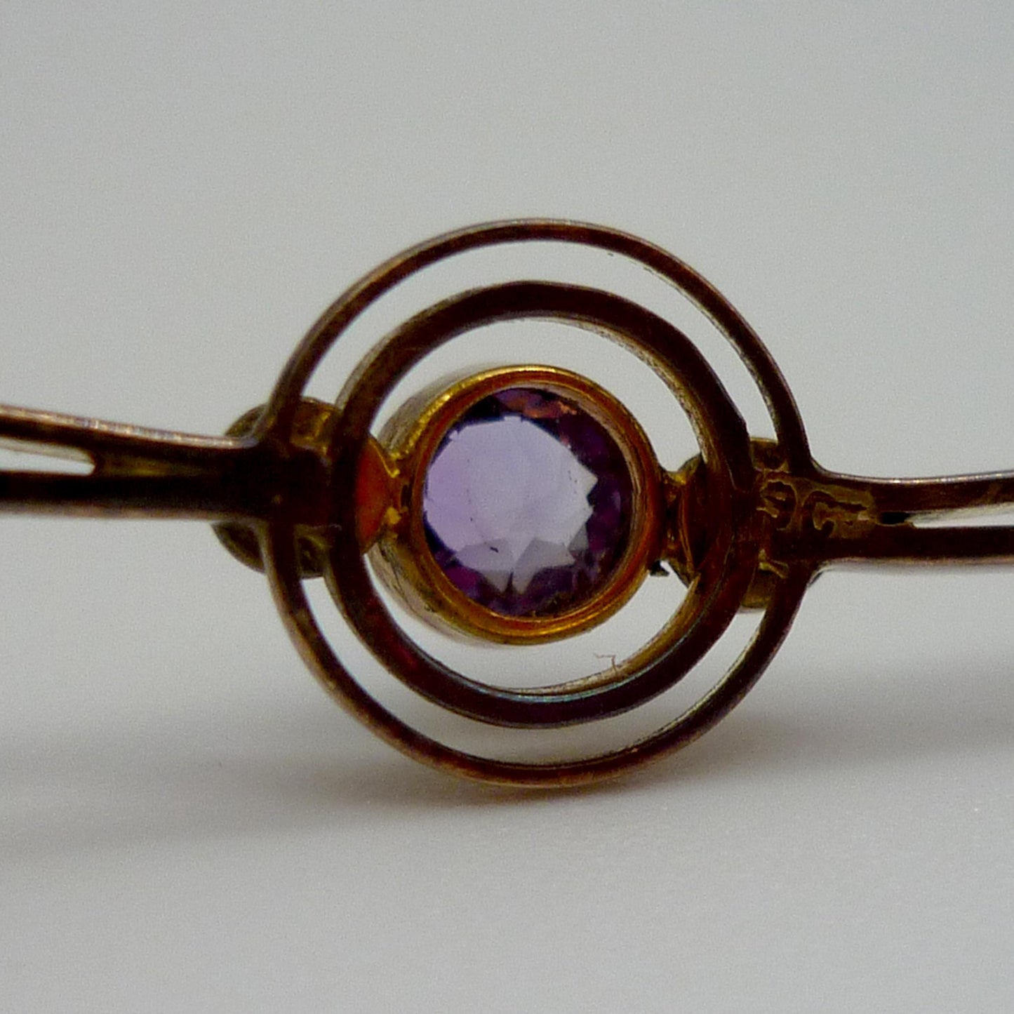 Dainty Antique Victorian Amethyst and Seed Pearl  Brooch