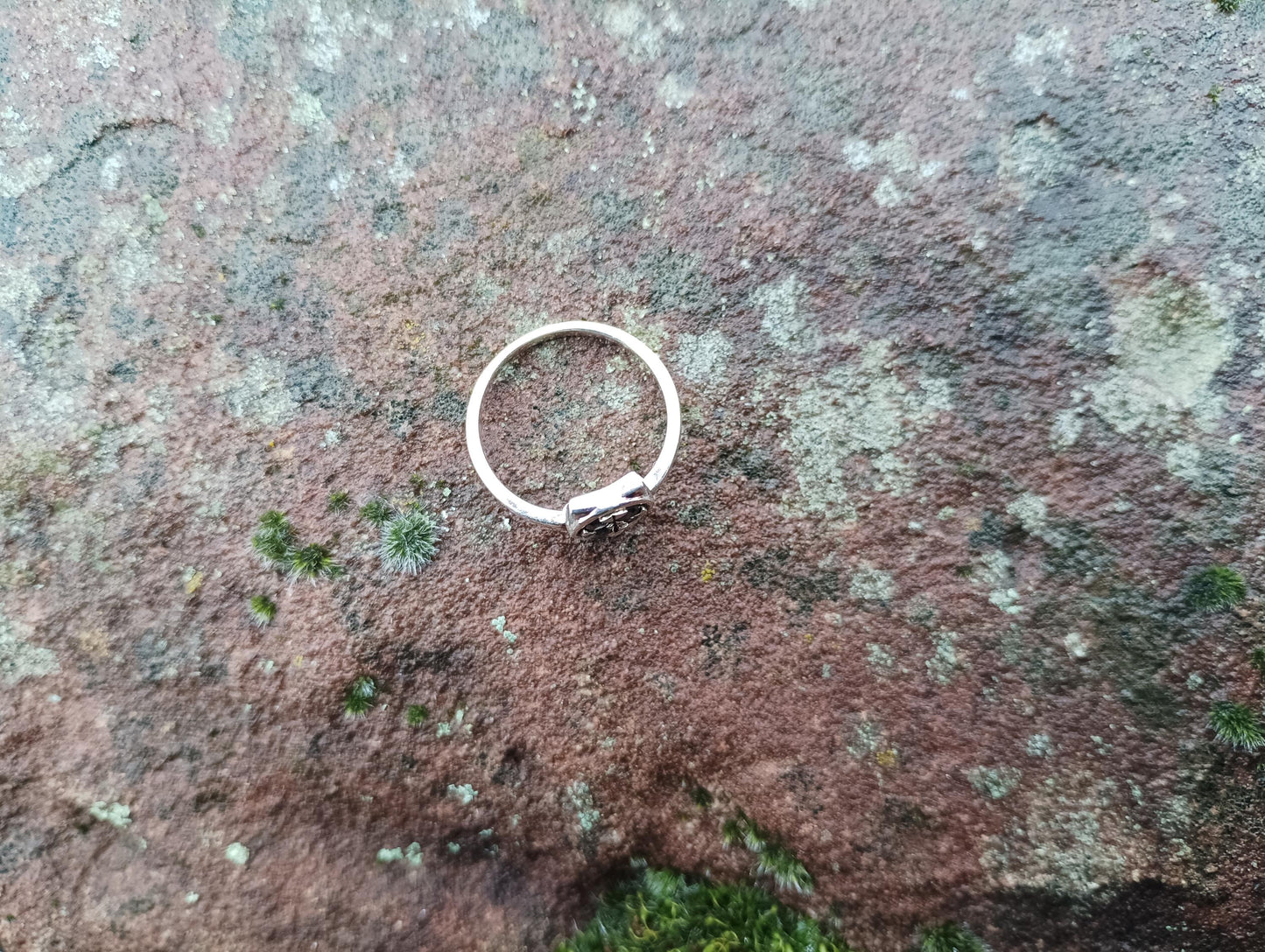 Dainty Sterling Silver Owl Ring with Black Spinel Stones, Size 6.75