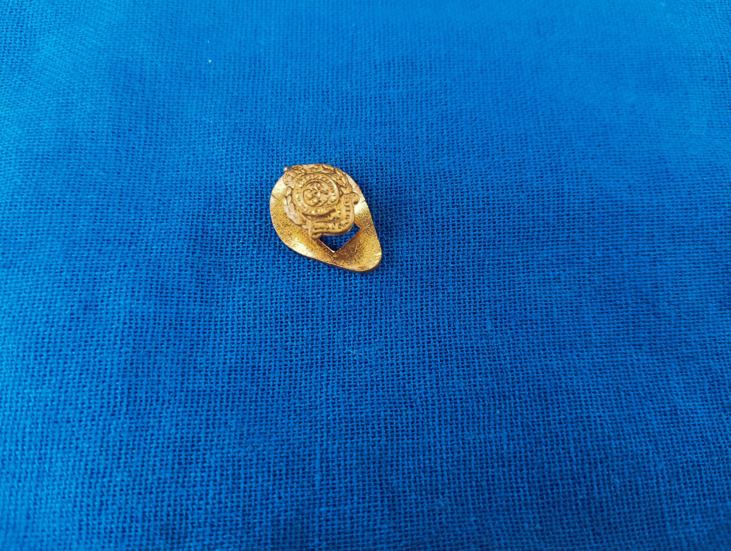 Vintage British Royal Engineers Brass Buttonhole Badge: WWI/WWII BMCO Militaria