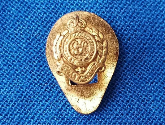 Vintage British Royal Engineers Brass Buttonhole Badge: WWI/WWII BMCO Militaria