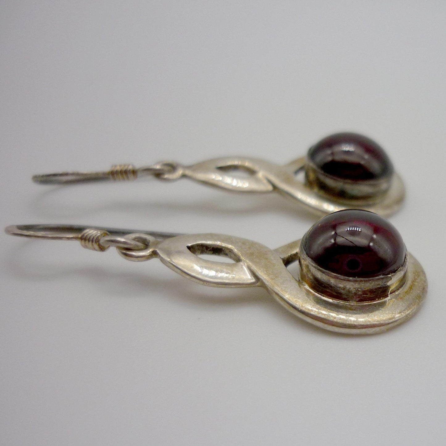 Sterling Silver & Tourmaline  Dangle Earrings