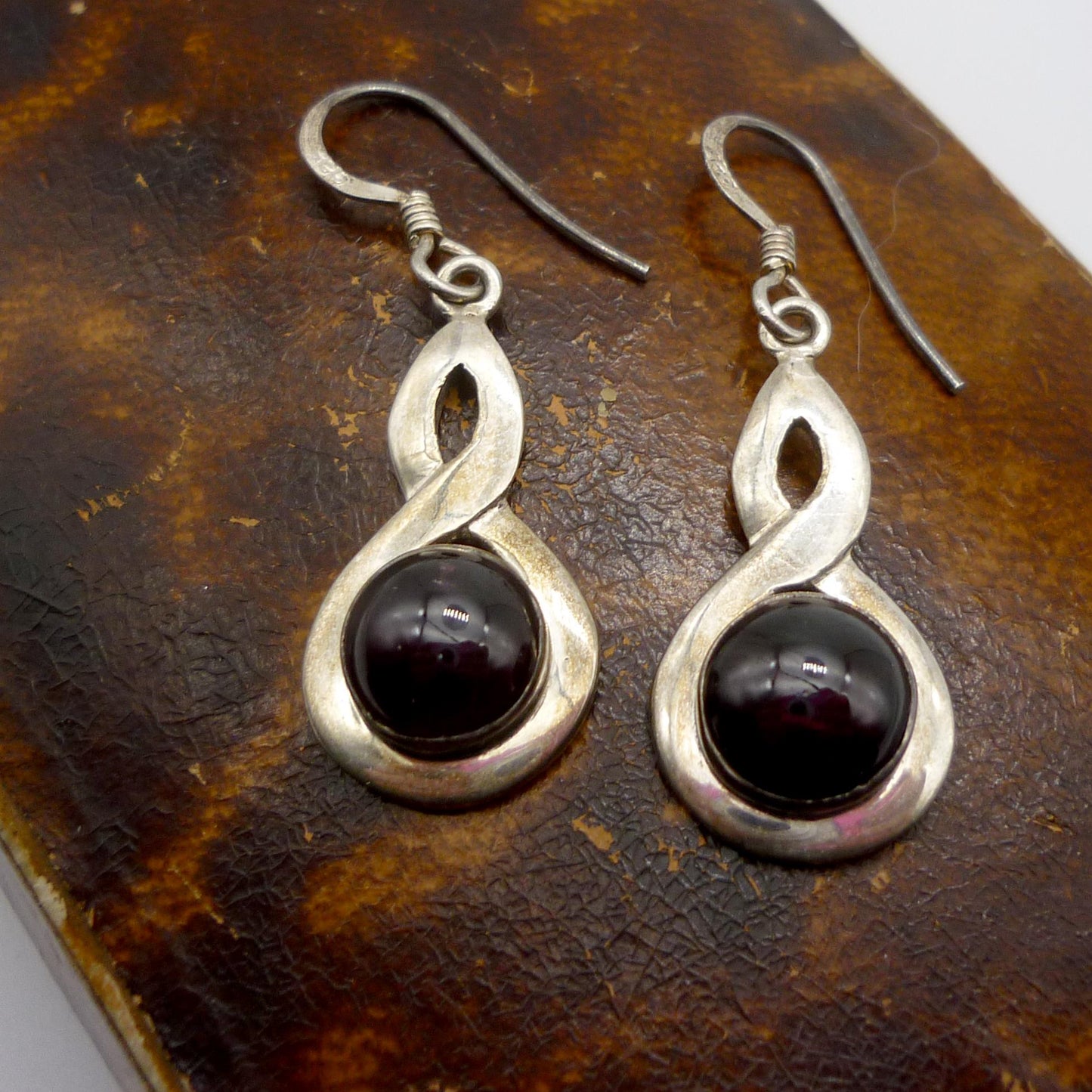 Sterling Silver & Tourmaline  Dangle Earrings