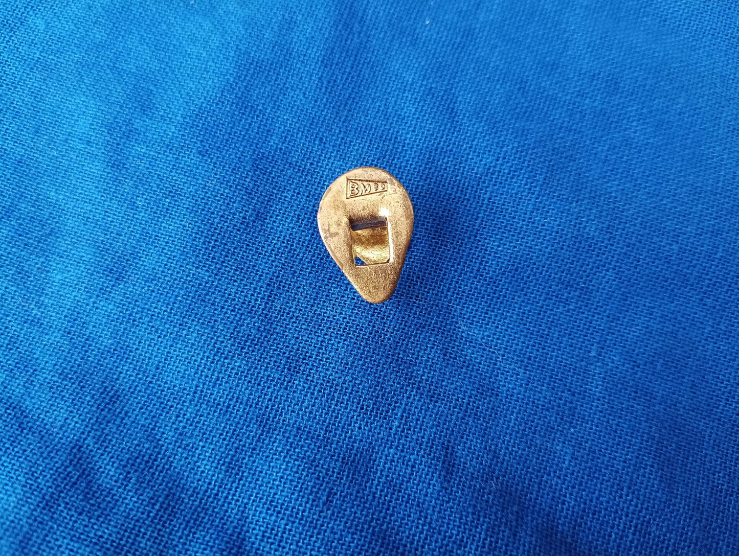 Vintage British Royal Engineers Brass Buttonhole Badge: WWI/WWII BMCO Militaria