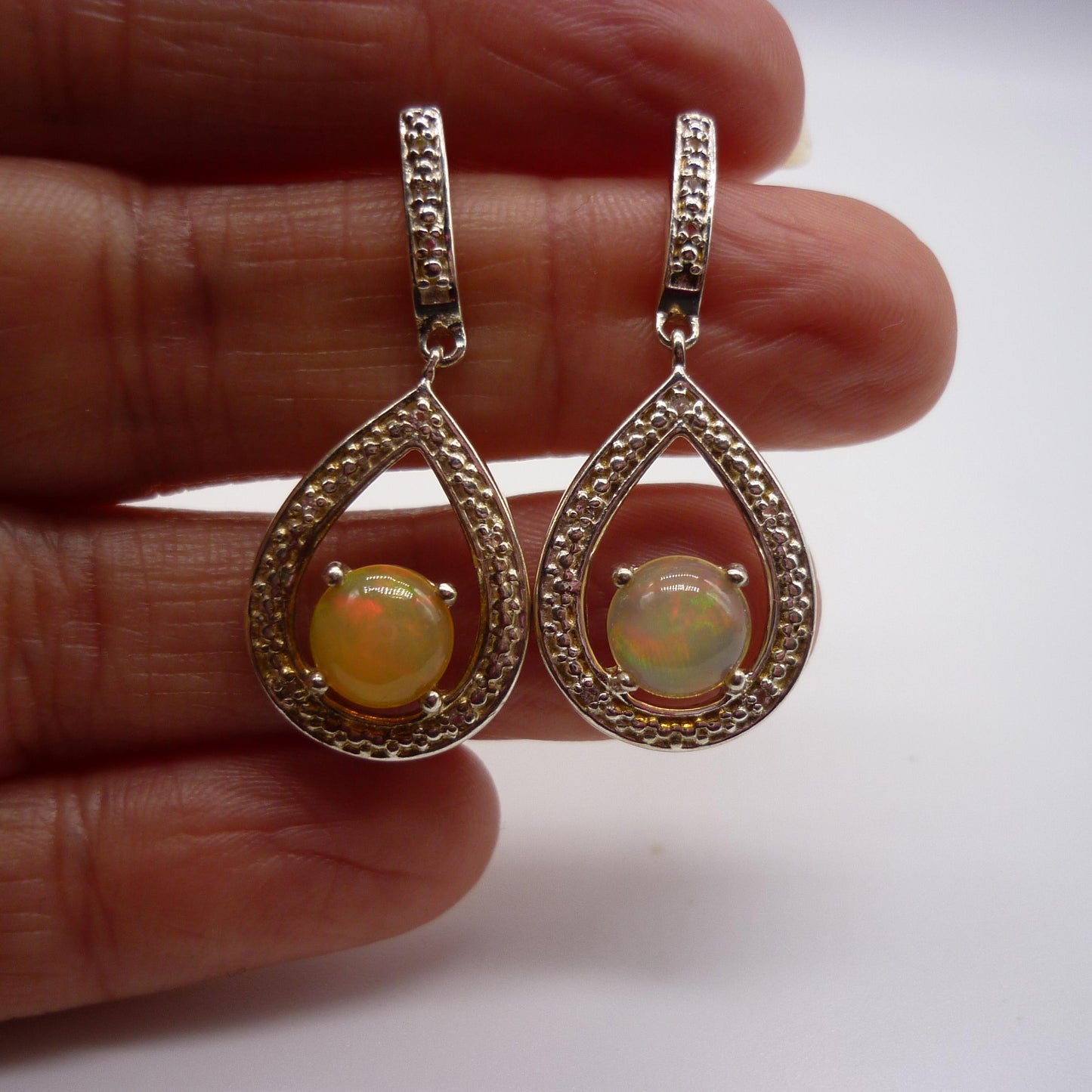 Vintage Opal Dangle Earrings