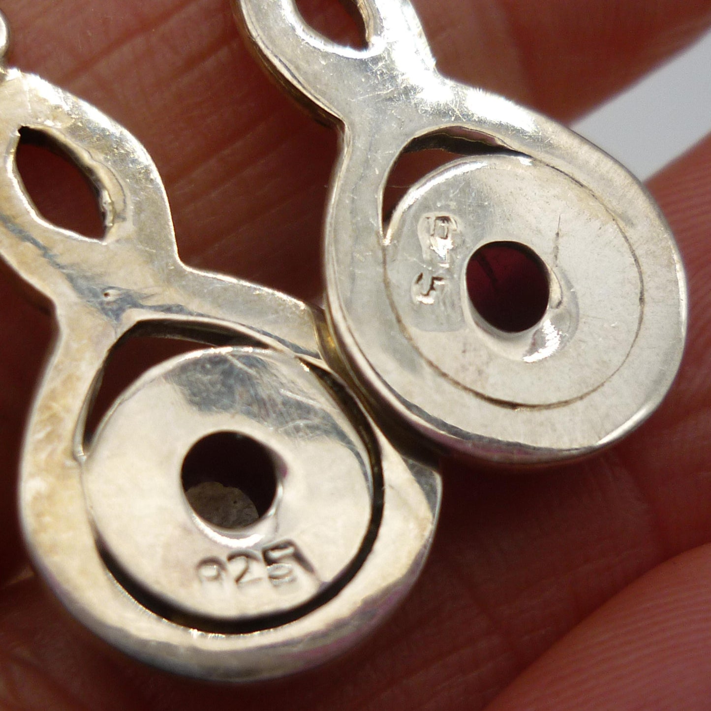 Sterling Silver & Tourmaline  Dangle Earrings