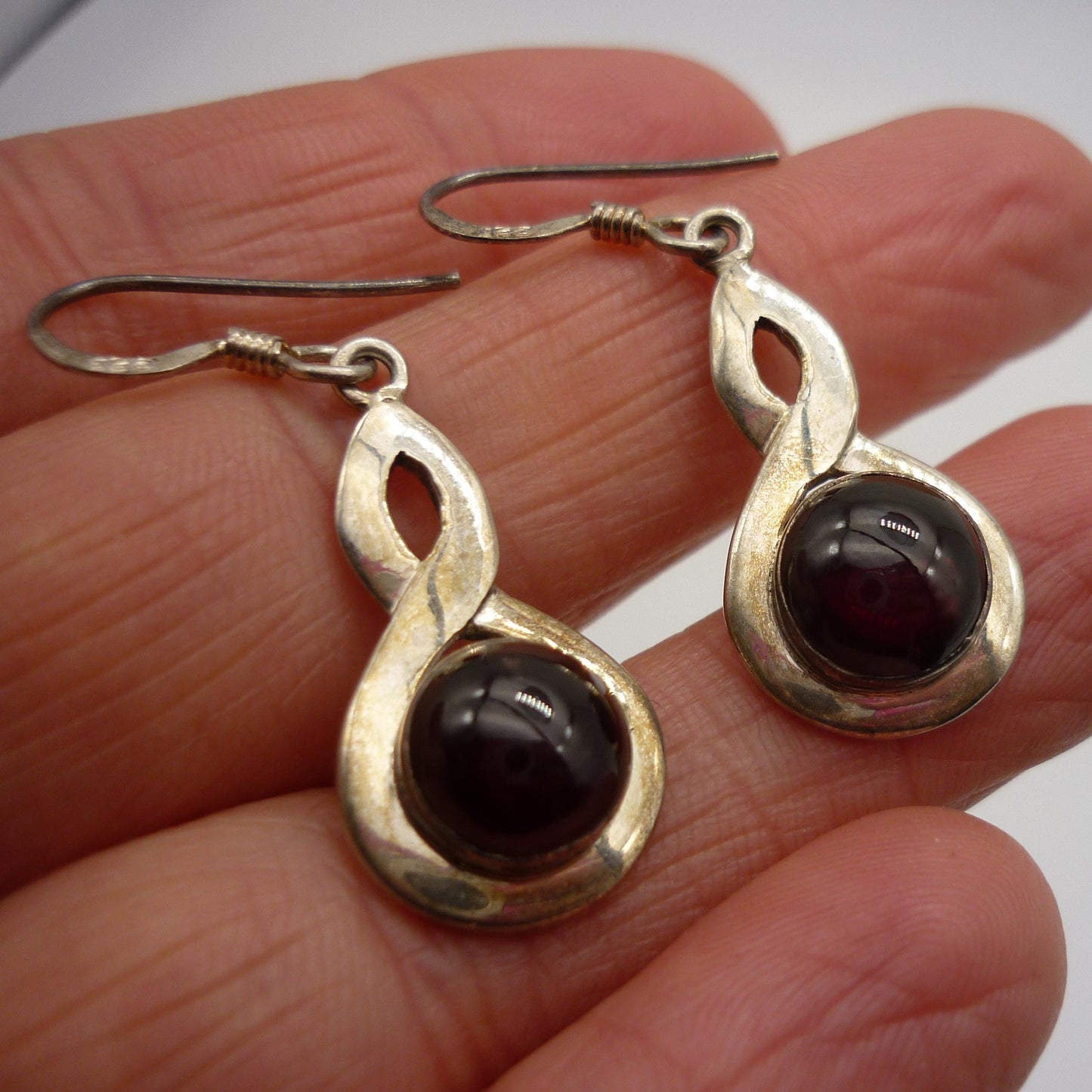 Sterling Silver & Tourmaline  Dangle Earrings