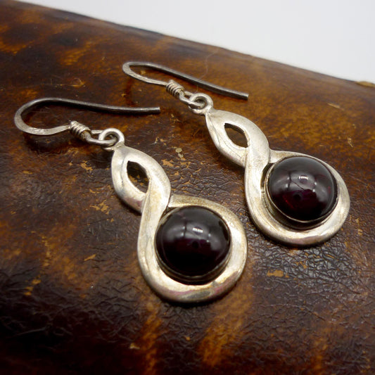 Sterling Silver & Tourmaline  Dangle Earrings