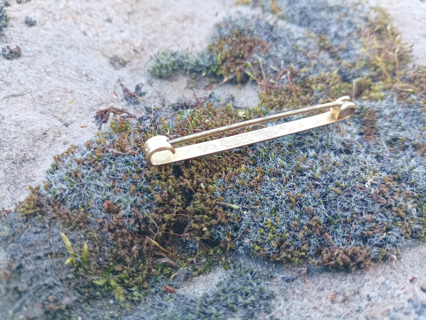 Vintage Gold Tone Bar Brooch: 1920s Lozenge Stock Pin