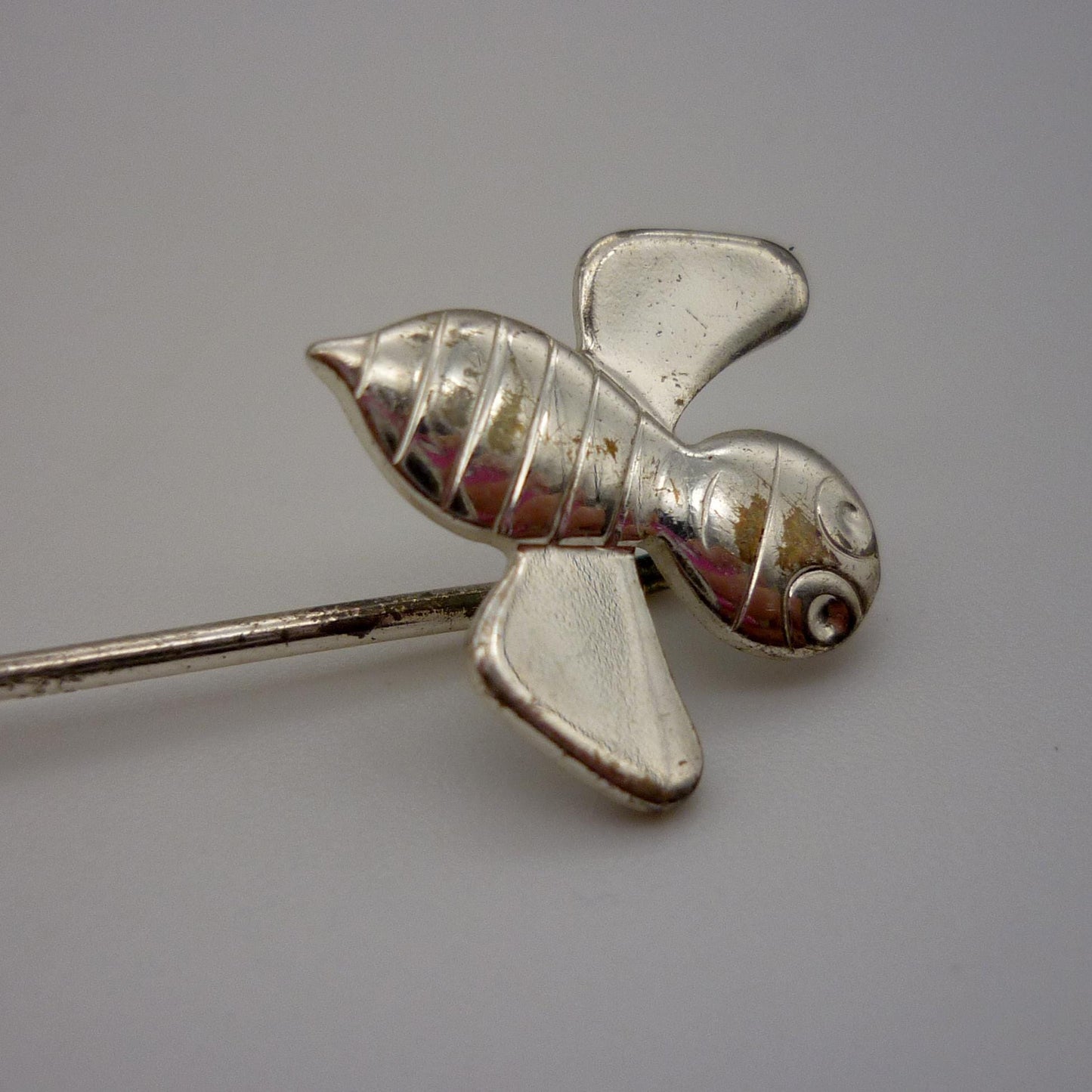 Vintage Silver Bee Stick Pin