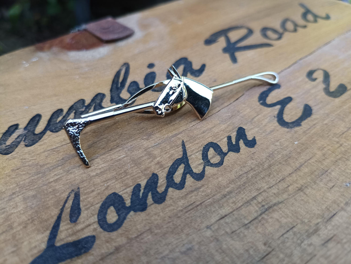 Vintage Stratton Gold Plated Horse Head Tie Clip - Equestrian Fashion