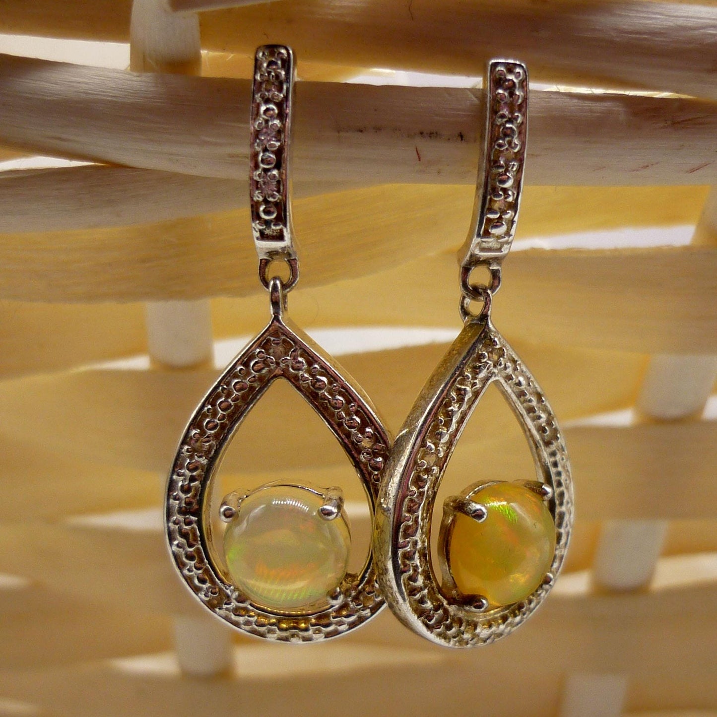 Vintage Opal Dangle Earrings