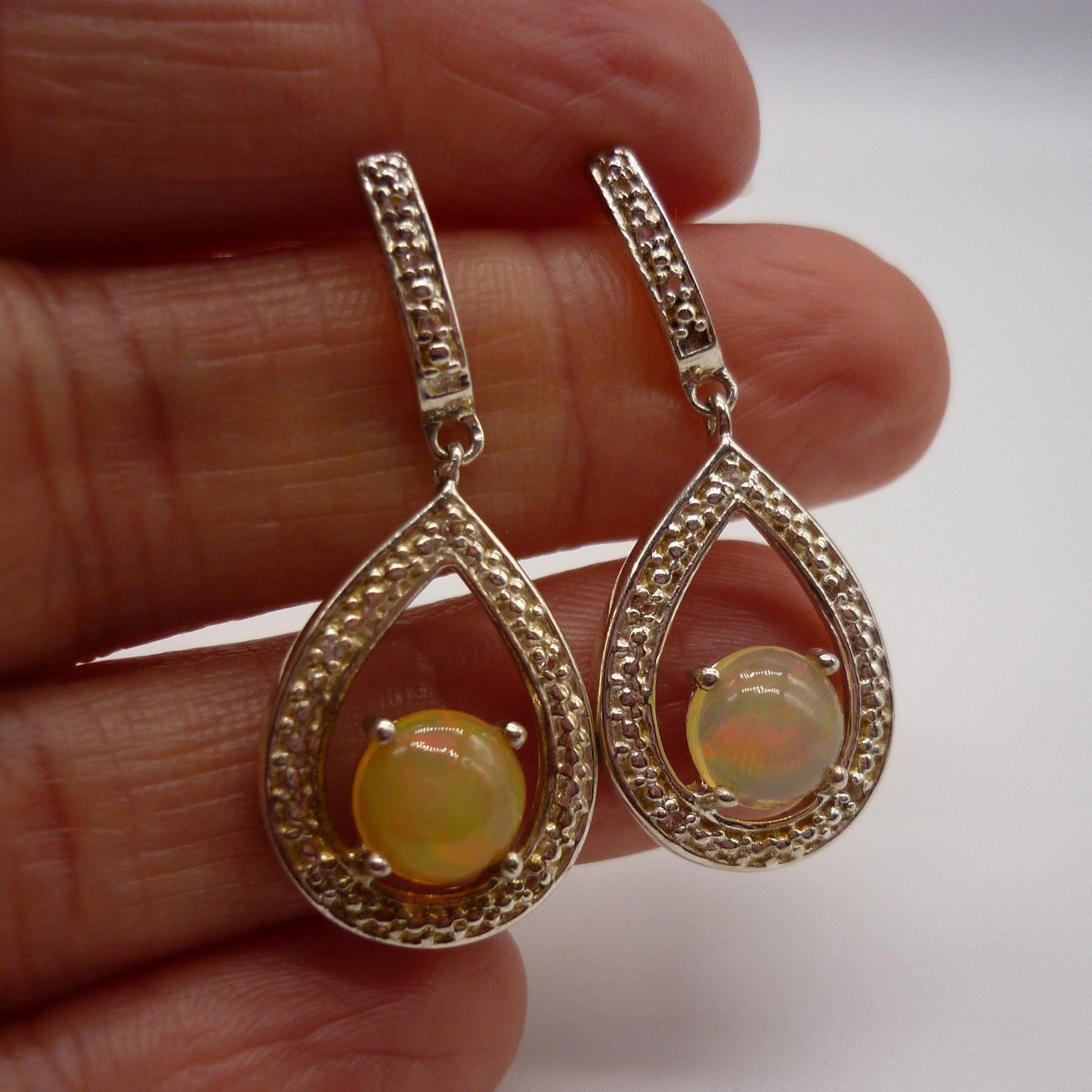 Vintage Opal Dangle Earrings