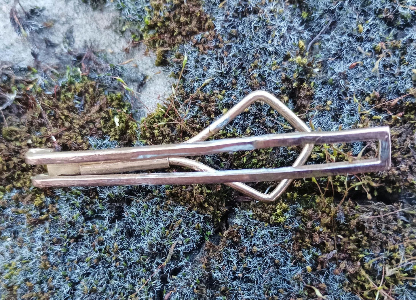 Vintage Swank 10k Rolled Gold Tie Clip: Mid Century Minimalist Design