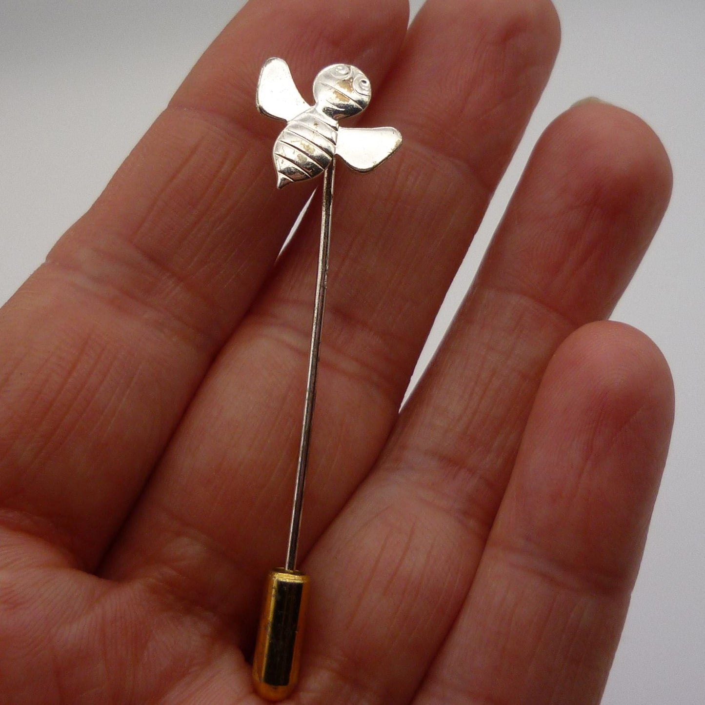 Vintage Silver Bee Stick Pin