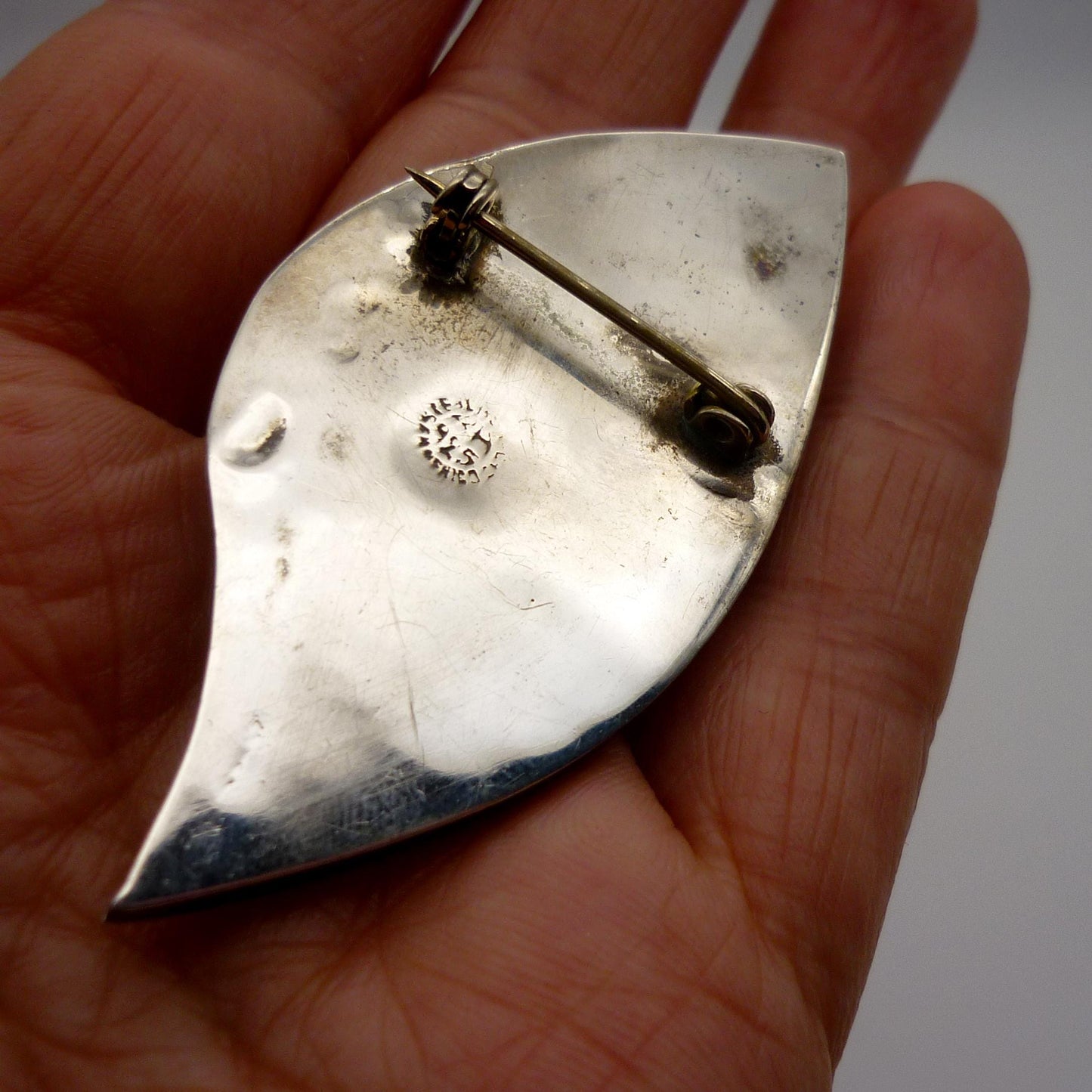 Vintage Mexican Modernist Brooch, Mid Century Taxco Metales Casados Jewellery