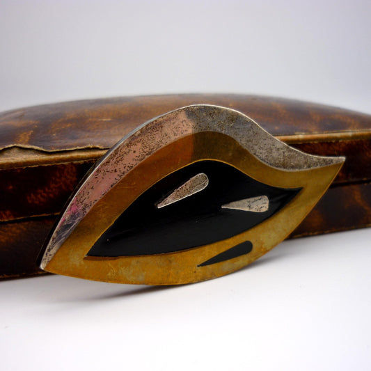 Vintage Mexican Modernist Brooch, Mid Century Taxco Metales Casados Jewellery