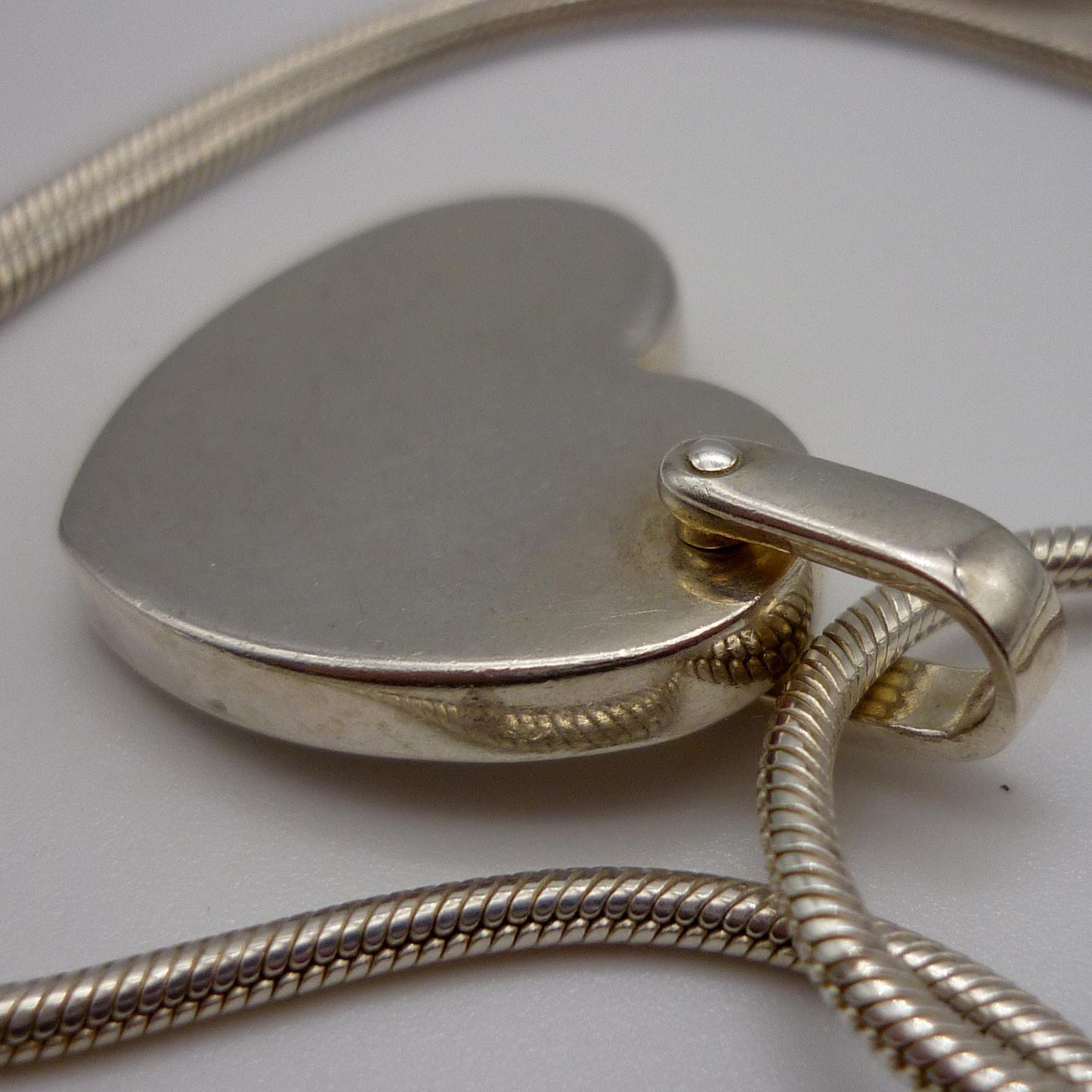 Old Florence Sterling Silver Heart Pendant on Chain