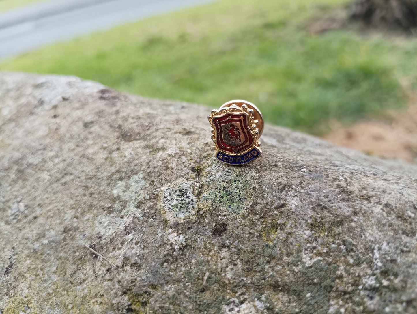 Vintage Scotland Enamel Pin Badge: Royal Banner Rampant Lion