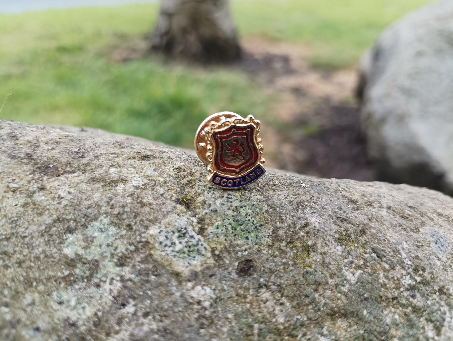 Vintage Scotland Enamel Pin Badge: Royal Banner Rampant Lion