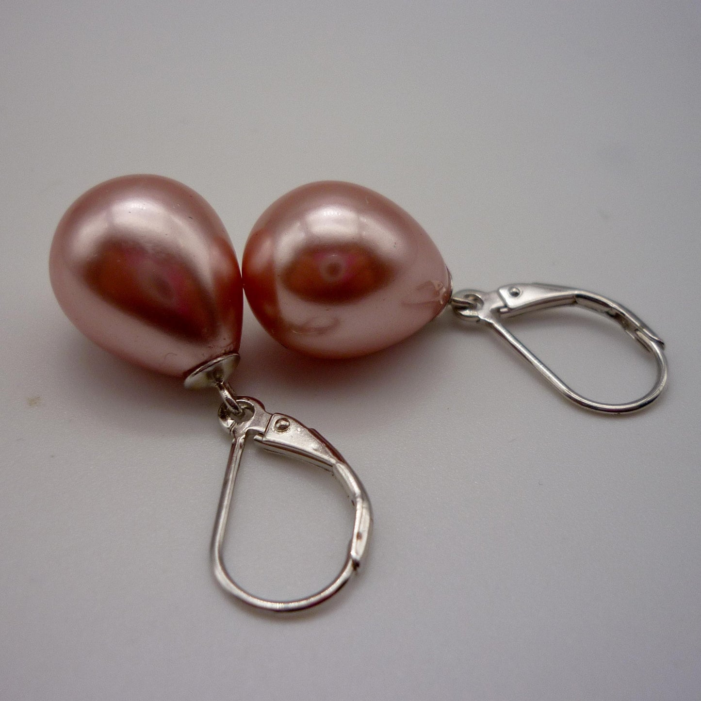 D'Joy Pink Pearl Dangle Earrings