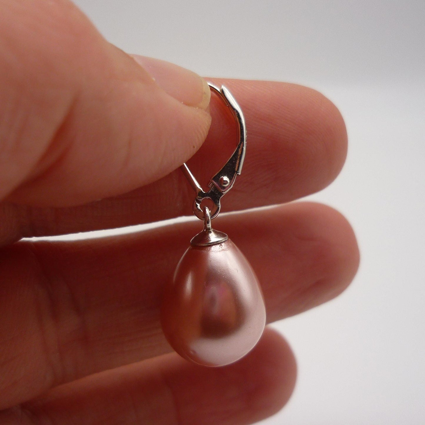 D'Joy Pink Pearl Dangle Earrings