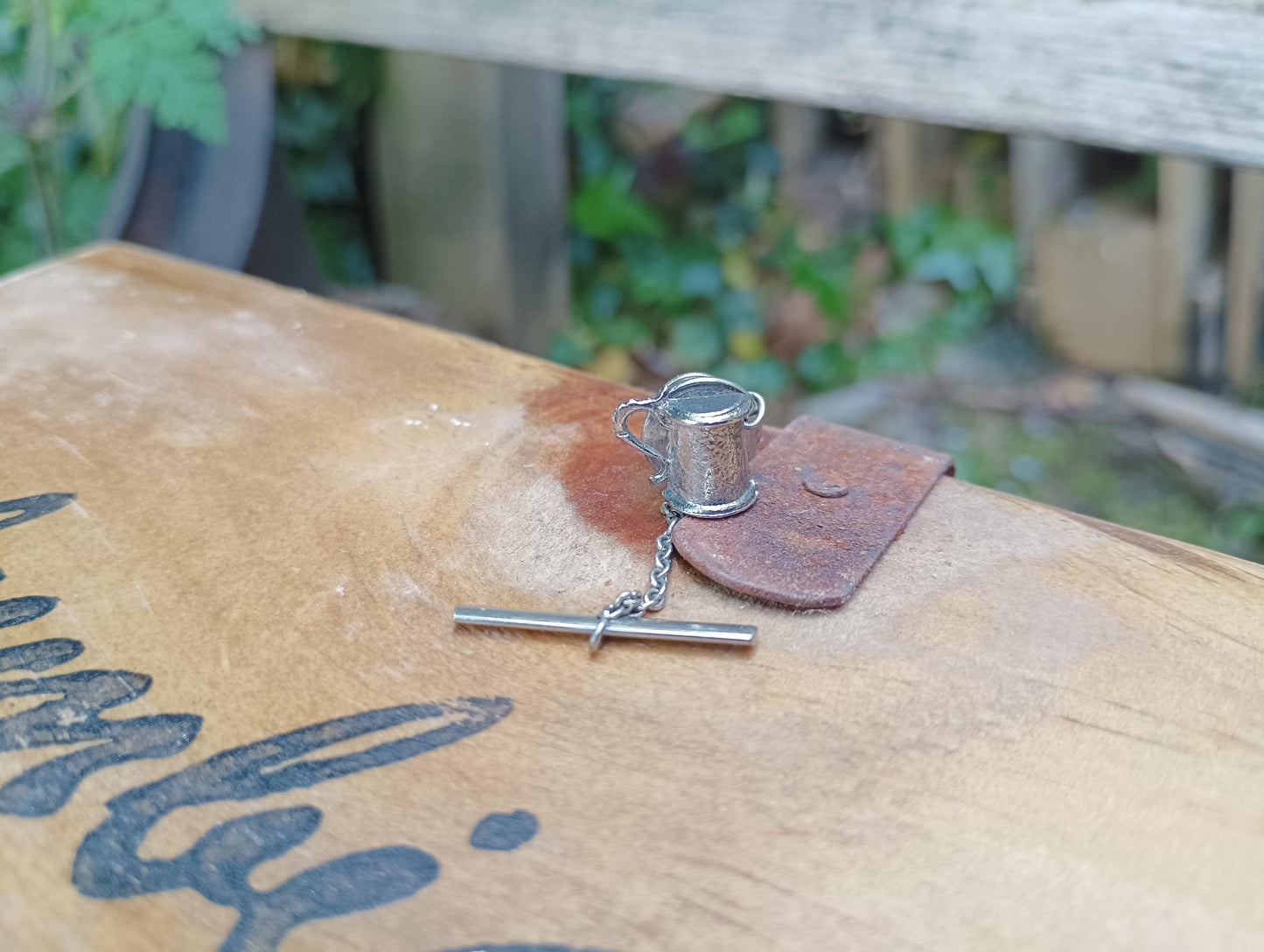 Vintage Tankard Tie Tack: Silver Tone Beer Stein Lapel Pin