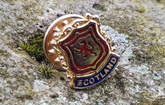 Vintage Scotland Enamel Pin Badge: Royal Banner Rampant Lion