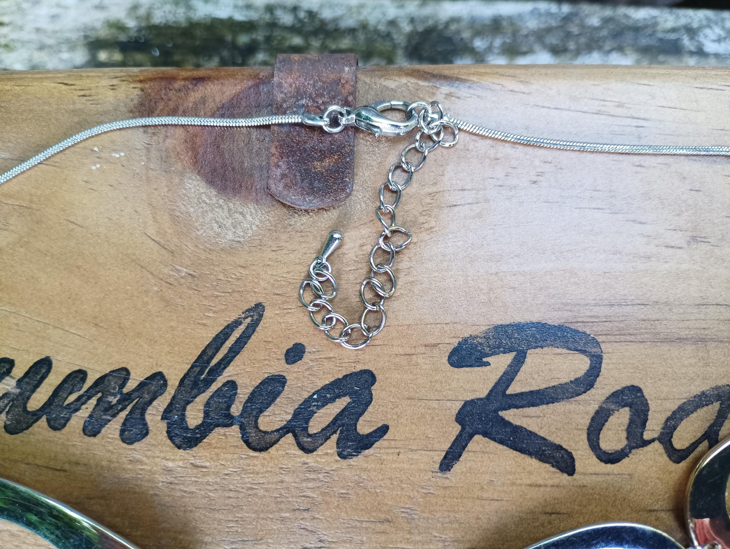 Vintage Abstract Choker Necklace: Gold, Silver & Copper Brutalist Jewelry