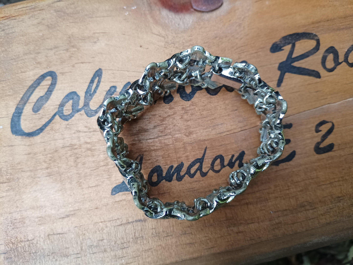 Jewelcraft Pegasus Bracelet: Vintage 1960s Silver Tone Costume Jewelry