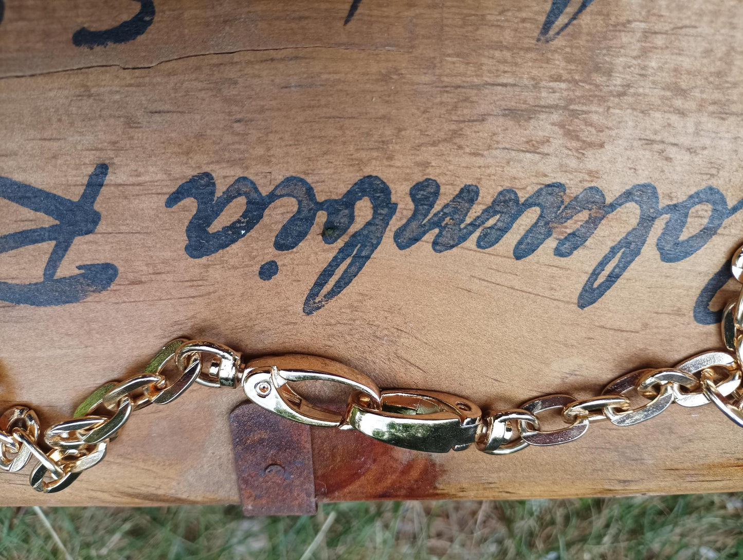 Vintage Gold Plated Chunky Chain Necklace: 1980s Costume Jewelry