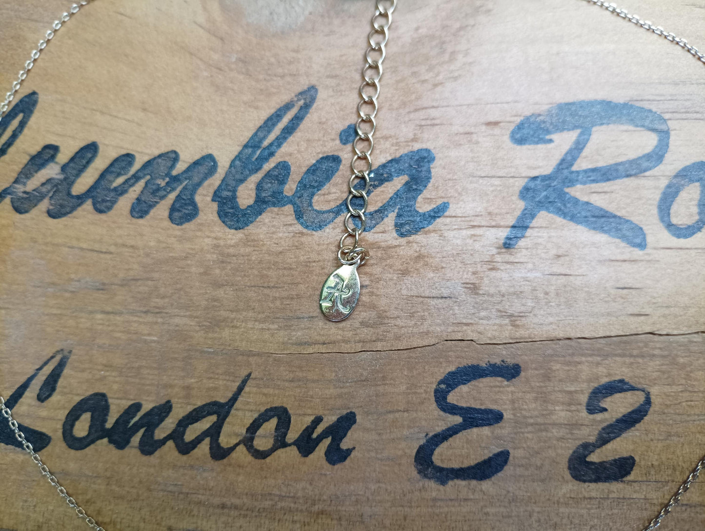 Vintage Gold Plated Necklace: Mother of Pearl Hearts, Avon Letter A