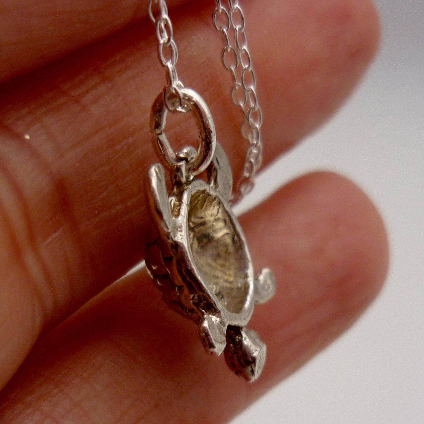 Silver Turtle Charm Necklace