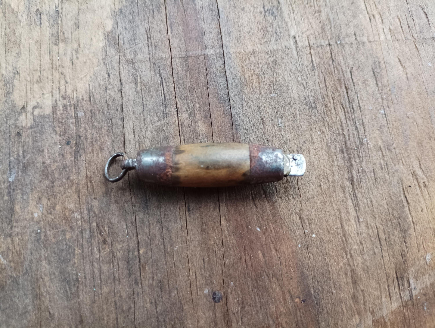 Antique P. Holmberg Miniature Barrel Knife: Swedish Keychain Penknife