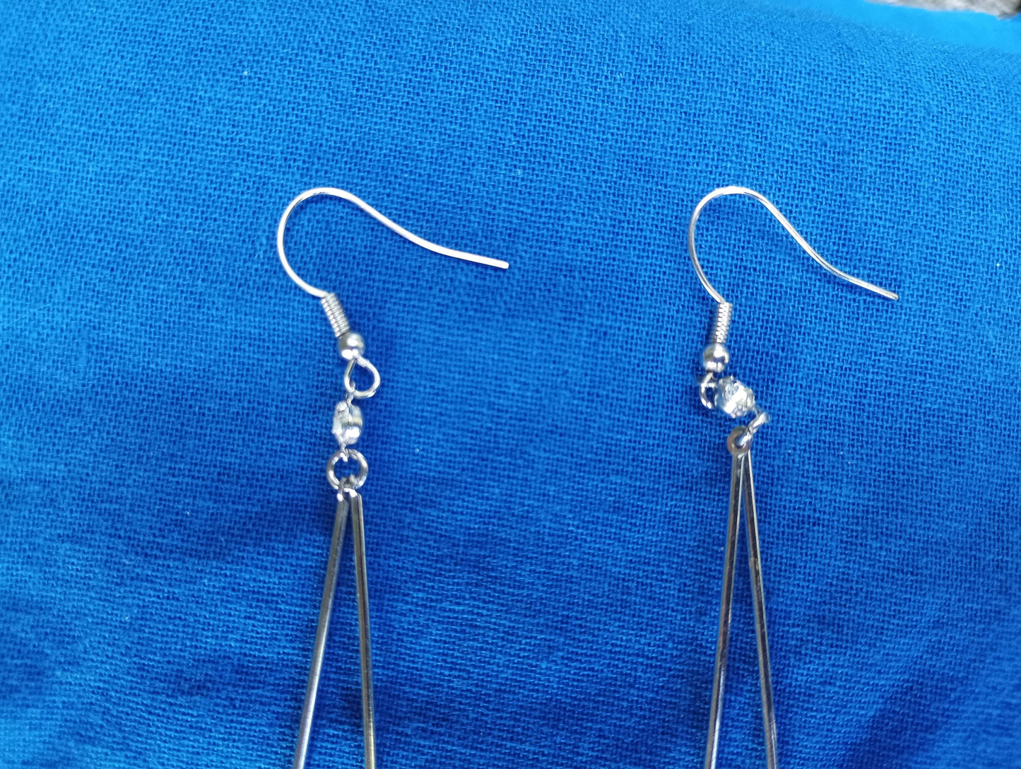 Vintage Diamante & Faux Pearl Drop Earrings: Retro Bar Style