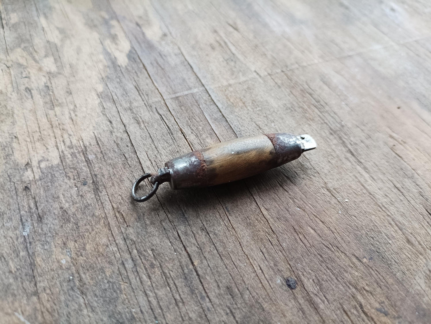 Antique P. Holmberg Miniature Barrel Knife: Swedish Keychain Penknife