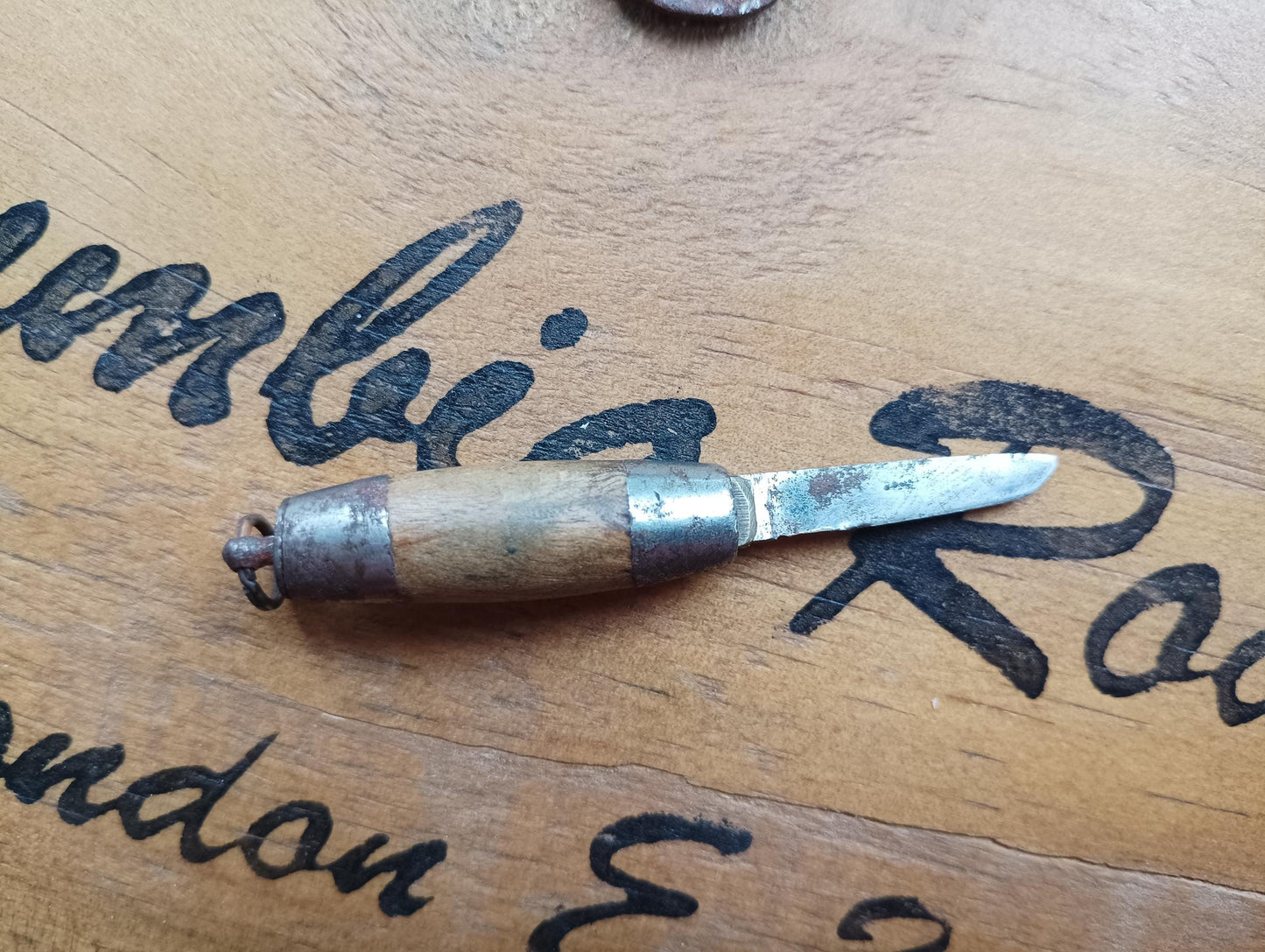 Antique P. Holmberg Miniature Barrel Knife: Swedish Keychain Penknife