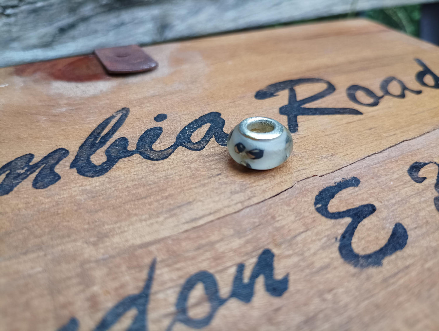 Sterling Silver Murano Glass Charm Bead: Pandora Style Boho Jewelry