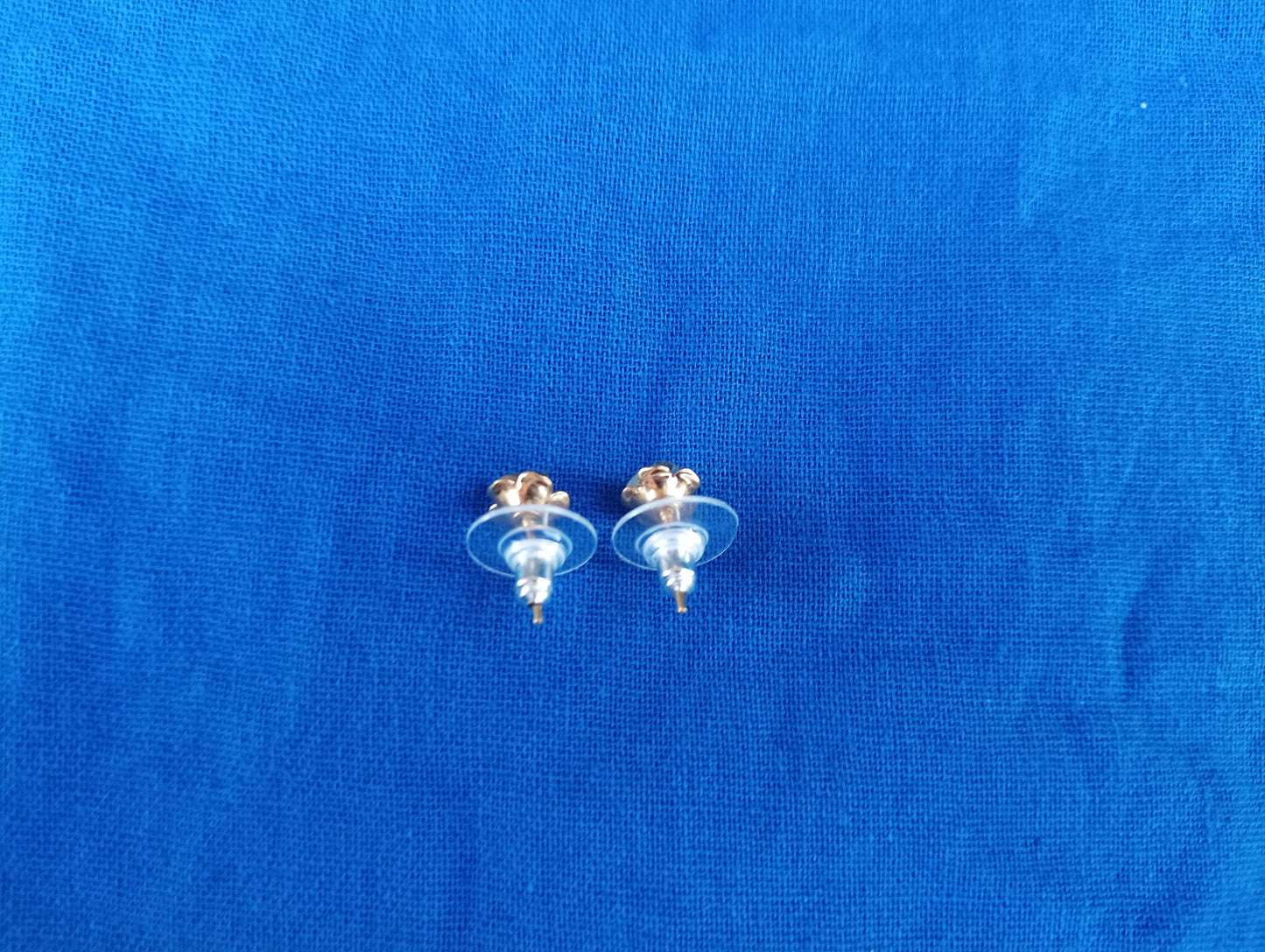 Vintage Gold Plated Rose Ear Stud Earrings