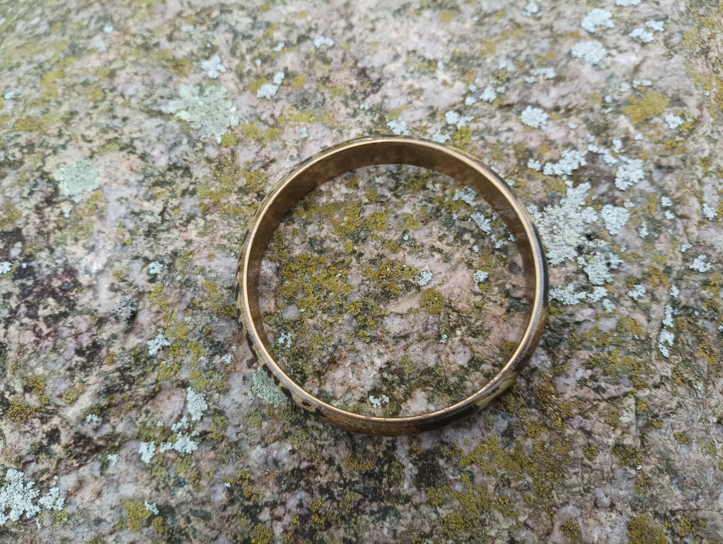 Vintage 1970s Animal Print Brass Bangle For Women