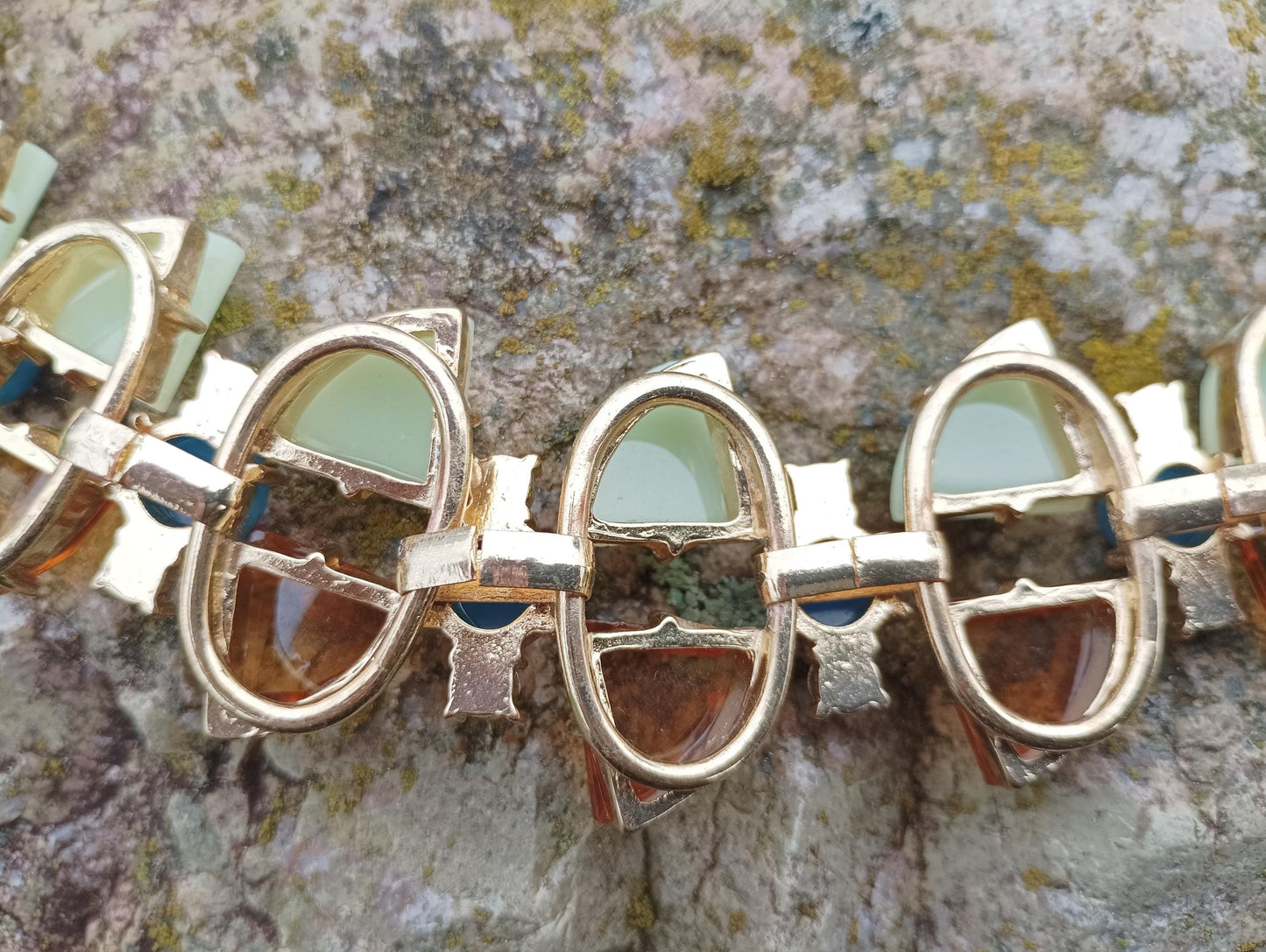 Chunky Vintage Art Deco Style Statement Necklace