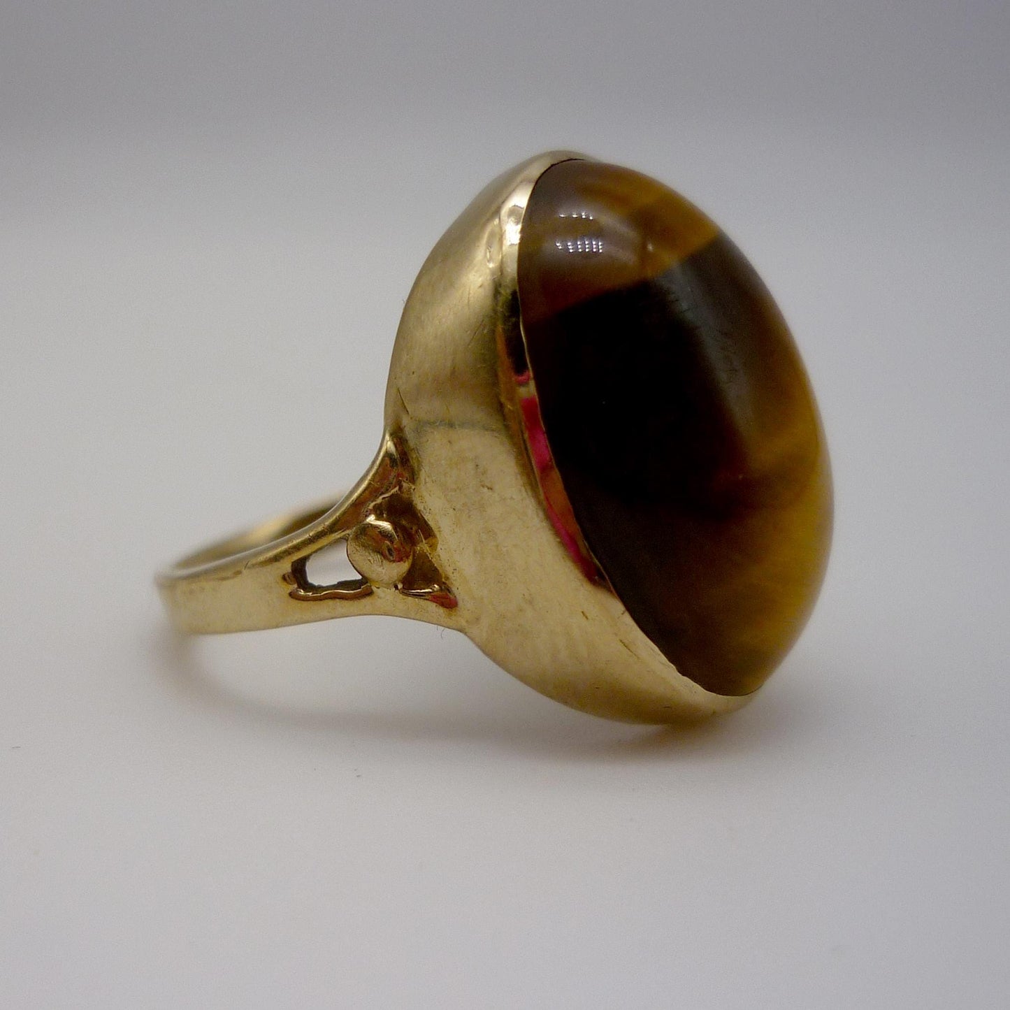 Vintage Gold Tiger's Eye Ring Size 5.75