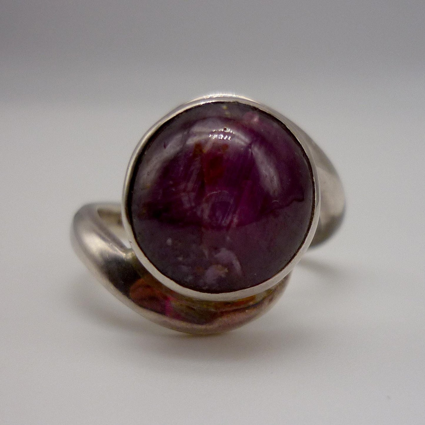 Vintage Silver Blue John Gemstone Ring Size 7.5